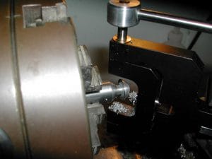 Shaping the head of the cutter.